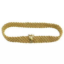 Pulseira modelo corda larga em Ouro 18K - J048005917-8 - RDJ Joias