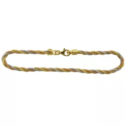 Pulseira em ouro Modelo Italiano em Três Cores - J048005925-0 - RDJ Joias
