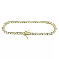 Pulseira de Ouro 18k Riviera com Zircônia 9.2g 3.0mm - J048013639-2 - RDJ Joias