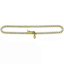Pulseira em Ouro 18k Riviera com Zircônias e Trava de Segurança - J048013633-9 - RDJ Joias