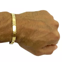 Pulseira Masculina em Ouro 18K Maciça 15.8g - J0610174314 - RDJ Joias