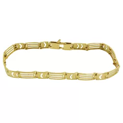 Pulseira de Ouro 18k Masculina Vazada 9.7g 6,1mm - J061017439-7 - RDJ Joias