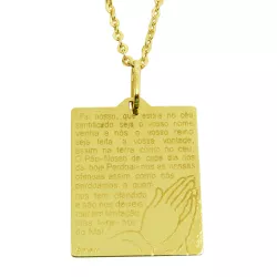 Medalha em Ouro 18K Oração do Pai Nosso - J06103456 - RDJ Joias