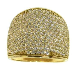 Anel de Ouro com pavê de Zircônias - J06104402 - RDJ Joias