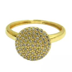 Anel de Ouro 18k Chuveiro Redondo com Zircônia - J06106131 - RDJ Joias