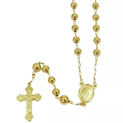 Terço de ouro 18K 60cm com bolas de 4.0 e 5.0mm - J05800294 - RDJ Joias