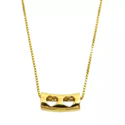Separador de Pingentes em Ouro 18K com Coração Duplo 10mm - J07601338 - RDJ Joias