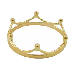 Lindo Anel Feminino Coroa em ouro 18k 750 - J10801553 - RDJ Joias