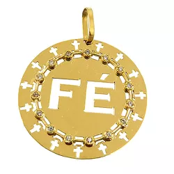 Mandala Fé em Ouro 18k cravejada com Zircônias - J10801928 - RDJ Joias