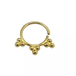 Piercing em Ouro 18k Argola com Bolinhas para Septo - J10802020 - RDJ Joias