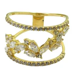 Anel de Ouro 18k cravejado com Zircônias - J12702080 - RDJ Joias