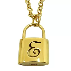 Pingente de ouro 18k Cadeado com Letras - J12702919 - RDJ Joias