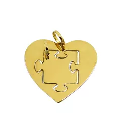 Pingente de Ouro 18k Coração Autismo - J12703149 - RDJ Joias