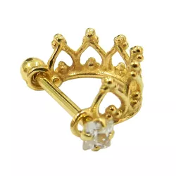 Piercing de Ouro 18K Coroa com Zircônia 17.4x10.4mm - J18900068 - RDJ Joias
