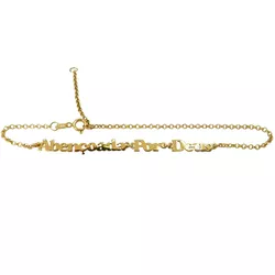Pulseira Abençoada por Deus em Ouro 18k - J12800916 - RDJ Joias