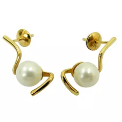 Brinco de Ouro 18k com Pérolas - J12801168 - RDJ Joias