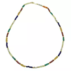 Gargantilha em ouro 18k de Citrino, Granada, Crisólita... - J12801566 - RDJ Joias