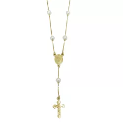 Terços Religiosos de Ouro 18k com Perolas - J13900313 - RDJ Joias