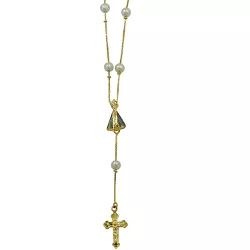 Terço com Perolas em ouro 18K 0,750 - J13900325 - RDJ Joias