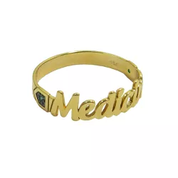 Anel em Ouro 18k Formatura com Pedras Naturais Medicina... - J14500808 - RDJ Joias