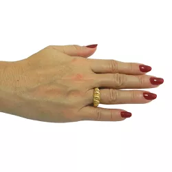 Anel em Ouro 18k Maciço Ondulado Polido com 4,5g - J14501432 - RDJ Joias