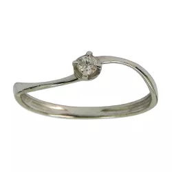 Anel Solitário de ouro Branco com Brilhante 5.0 pontos - J15100288 - RDJ Joias
