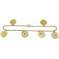 Pulseira em Ouro 18k Medalhas São Bento - J15302174 - RDJ Joias