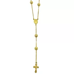 Gargantilha Terço em Ouro 18k Inteiro com Bolas de 5mm - J18000490 - RDJ Joias