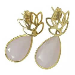 Brinco Vazado com Zircônia Rosa em Ouro 18k 0,750 - J18000793 - RDJ Joias