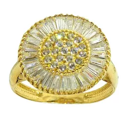 Anel Pizza em Ouro 18K cravejado com Zircônias - J18400264 - RDJ Joias