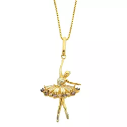 Pingente de Ouro 18k Bailarina com Zircônias 30mm - j18400368 - RDJ Joias