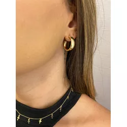 Argola de Ouro 18k 0,750 Abaulada - J19200092 - RDJ Joias