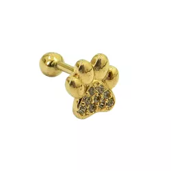 Piercing Orelha em Ouro 18k Tragus Patinha - J19500006 - RDJ Joias