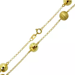 Gargantilha de Ouro com Bolas Foscas e Facetadas de 7mm - J19500037 - RDJ Joias