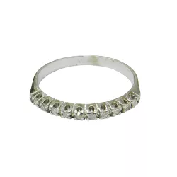 Anel Meia Aliança de Ouro 18k com 10 Diamantes - JA00283441-6 - RDJ Joias