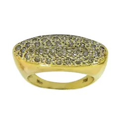 Anel em Ouro 18k Maciço com Brilhantes 6.0g 8.4mm - JAR000125-9 - RDJ Joias