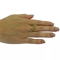 Anel em Ouro 18k Regulável com Diamantes - JAR000524-9 - RDJ Joias