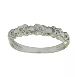  Anel em Ouro Branco 18k Chuveiro com Esmeralda e Brilhantes - JAR000913-2 - RDJ Joias