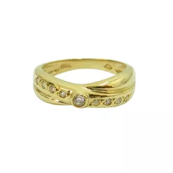 Anel em Ouro 18k Aparador com Diamantes 6.0mm - JAR00164015-0 - RDJ Joias