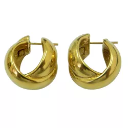 Brinco em Ouro 18k Argola Entrelaçada Grande - JBAR0001210-2 - RDJ Joias
