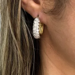 Brinco Feminino em Ouro 18K com Brilhantes 10.5g - JBR000123-9 - RDJ Joias
