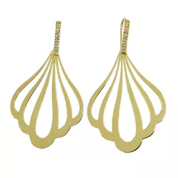 Brinco Franja em Ouro Feminino com Brilhantes - JBR000124-2 - RDJ Joias