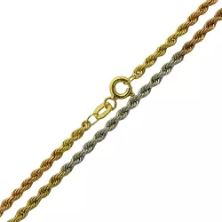 Corrente em Ouro 18K Tricolor modelo Carda com 2,1mm - JC0480012-7 - RDJ Joias