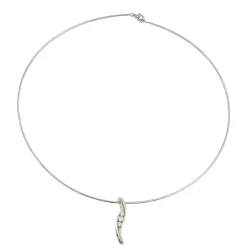Gargantilha Aro de Ouro Branco com Brilhantes 12.5g - JGR010112-5 - RDJ Joias