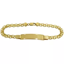 Pulseira Masculina com Placa em Ouro 18k - JP0004212-4 - RDJ Joias