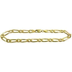Pulseira em Ouro 18k Masculina modelo Fígaro 12g - JP0013212-0 - RDJ Joias