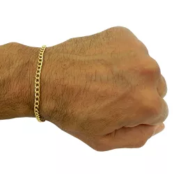 Pulseira de Ouro 18k Masculina Elo Grumet 3.2g 3.4mm - JP001126-0 - RDJ Joias