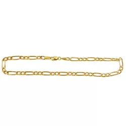 Pulseira em Ouro 18K Masculina Fígaro 2x1 e 3.0mm - JP002721-9 - RDJ Joias