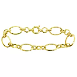 Pulseira de Ouro 18k com Elos Ovalados Ocos 11x17mm - JP030406-6 - RDJ Joias