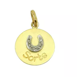  Pingente em ouro 18k Ferradura Sorte com Brilhantes - JPGR001021-2 - RDJ Joias
